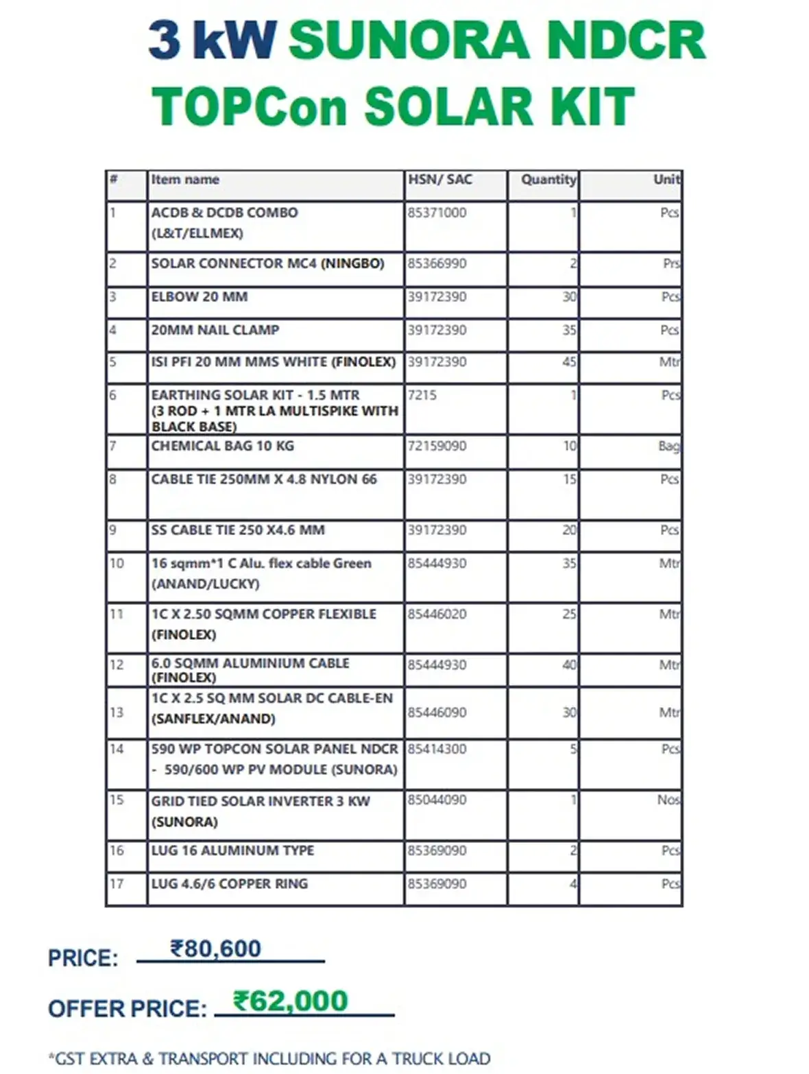 3kw Sunora Topcon ndcr Kit - Image 3
